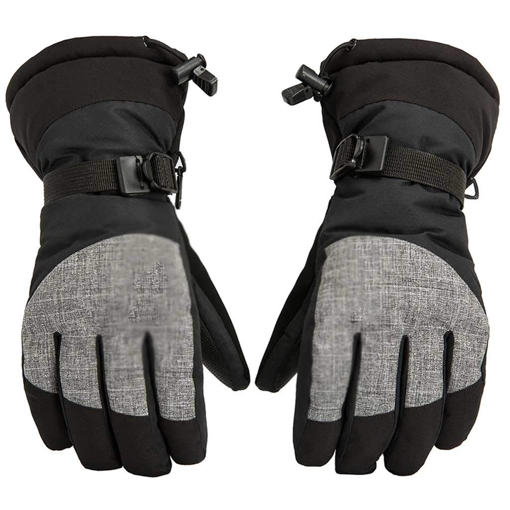 RENSLAT Extra Thick Warm Waterproof Ski Fleecy Gloves Windproof Winter Outside Sport Snowboard Snowmobile Motorcycle Riding Skid-Proof (Color : B, Size : Large)