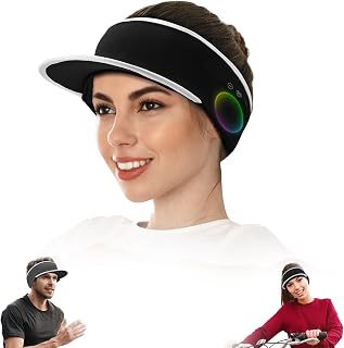 Sun Visor Hat with Bluetooth Headphones for Running, Cycling