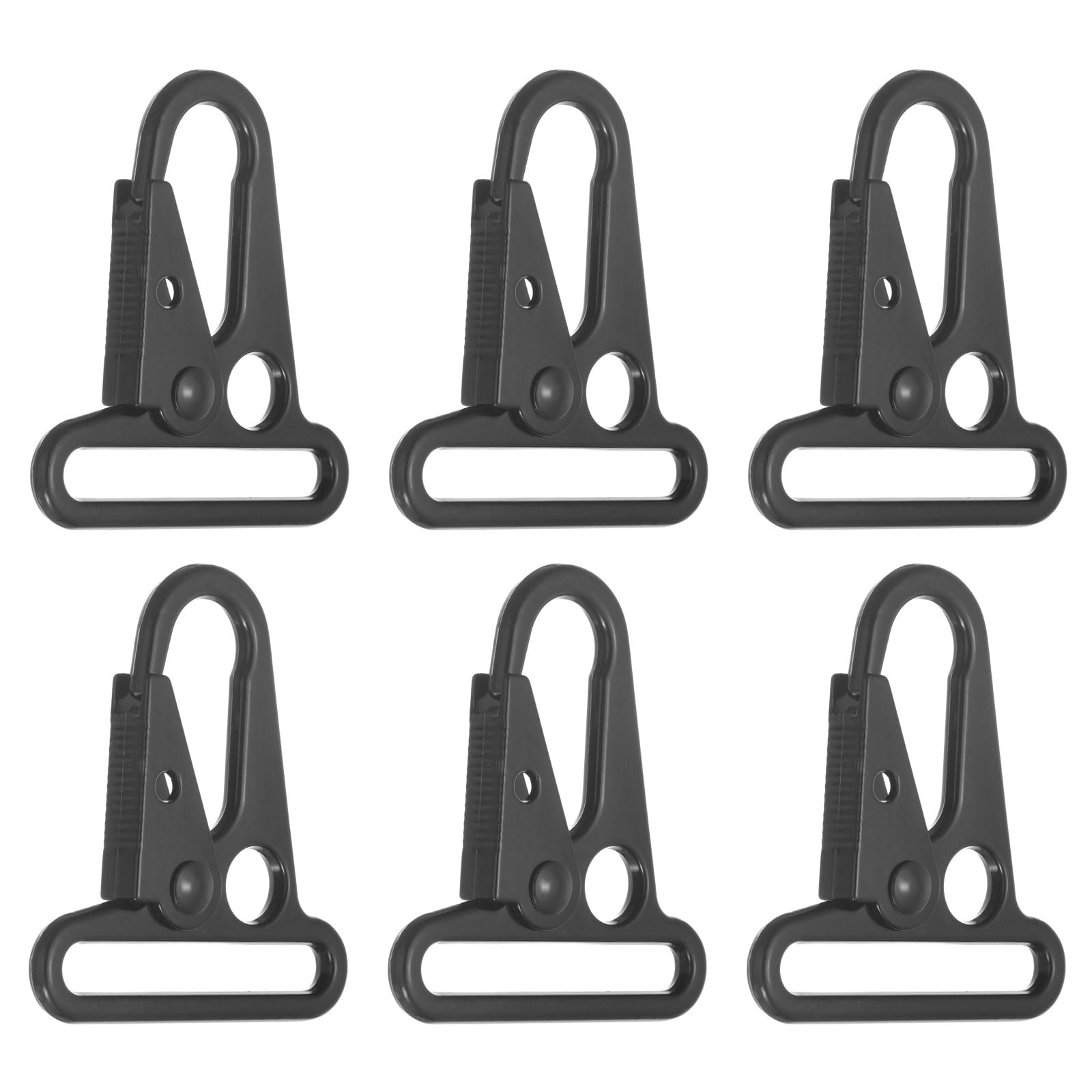 PATIKIL 1-1/2" (38mm) Enlarged Mouth Clips Sling Clasp Hook, 6Pcs Heavy Duty Snap Hook Sling Clips Metal Spring Clasps Buckle for Outdoor Bag Backpack Paracord Keychain