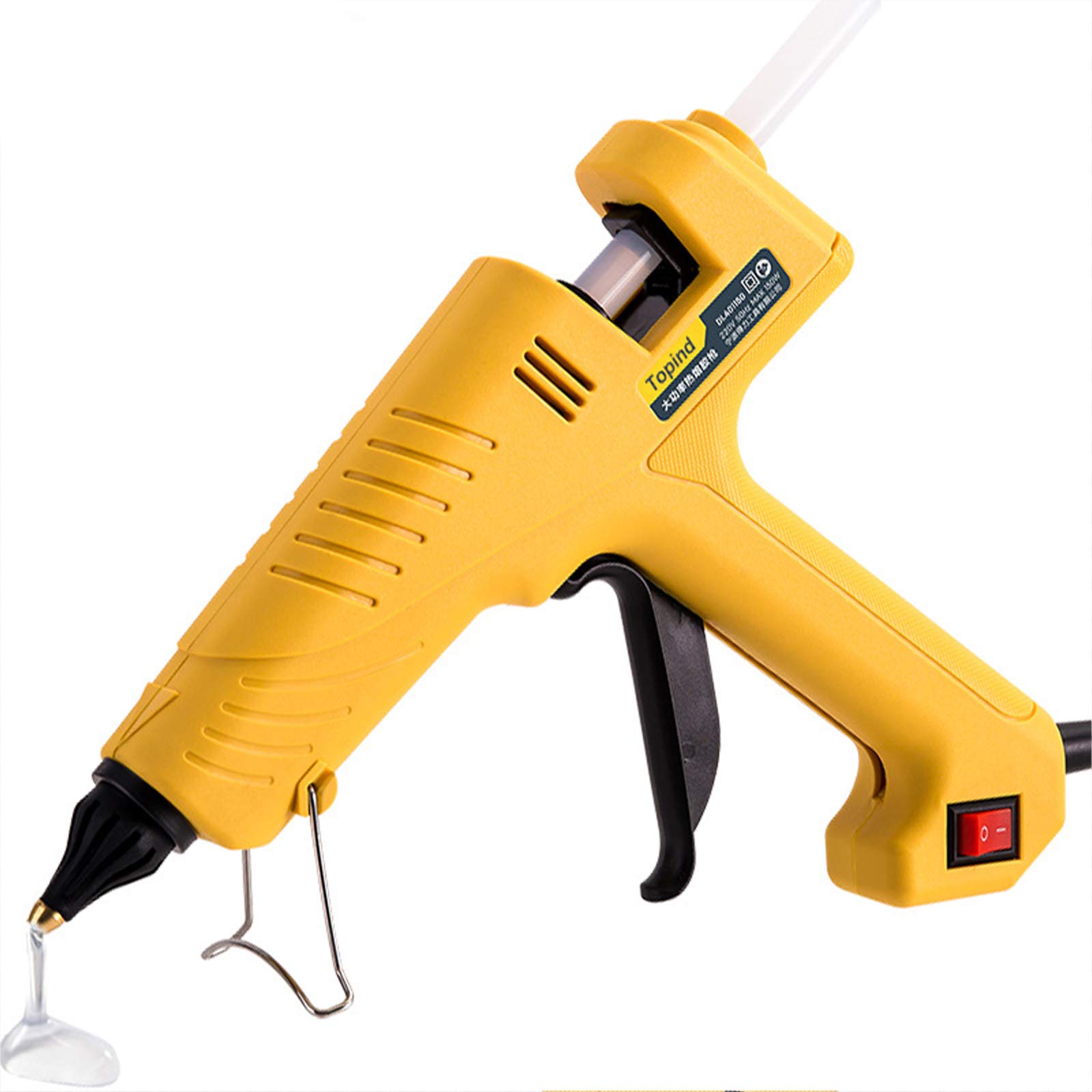 Glue Gun Full Size, Topind 150W Heavy Duty Hot Melt Glue Gun, High Temperature Industrial Hot Glue Gun, Professional Glue Gun for Office/DIY Crafts Decoration