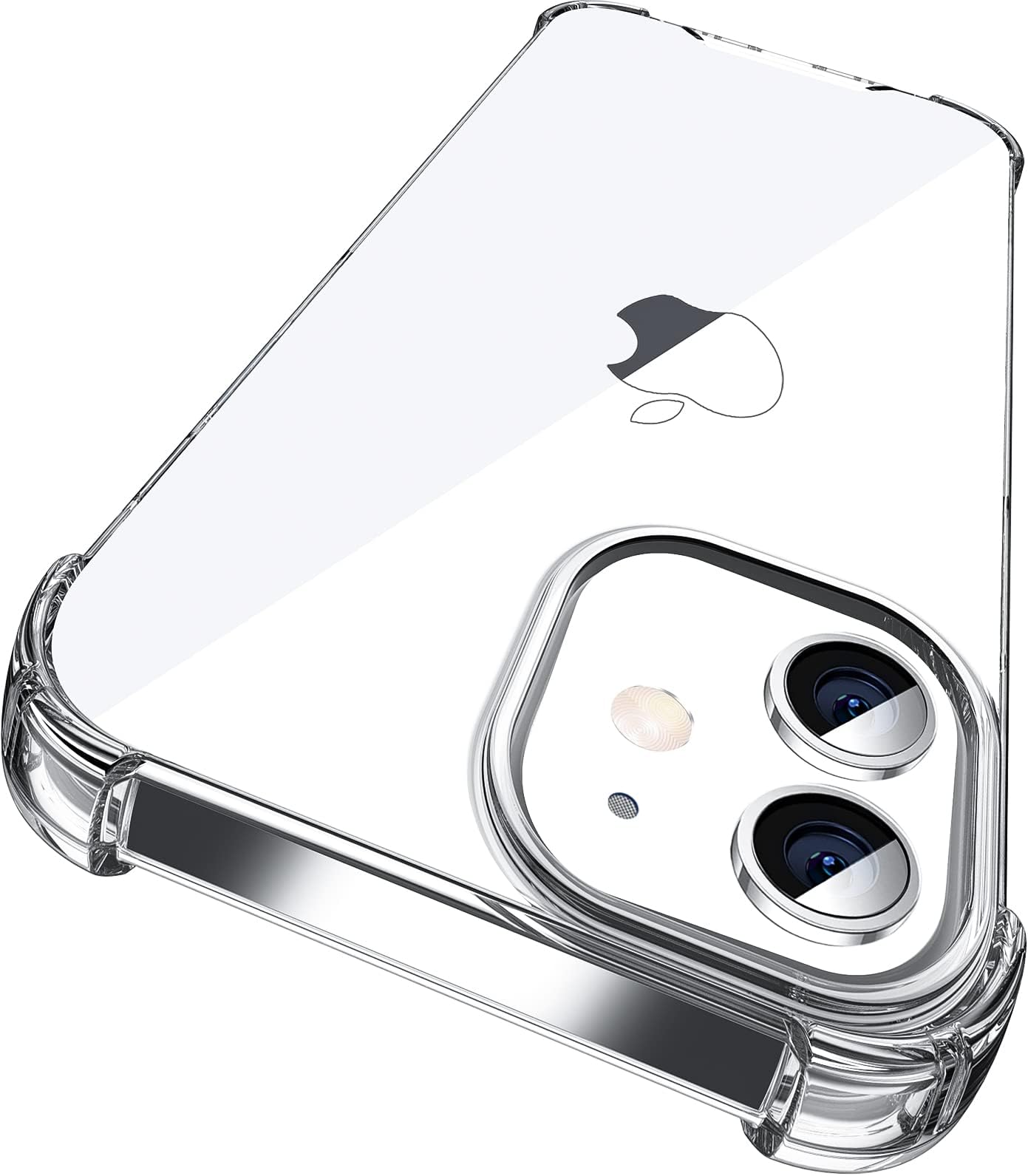 ORIbox iPhone 12 mini Case, 4 Corners Shockproof Protection, Clear Case for Women & Men