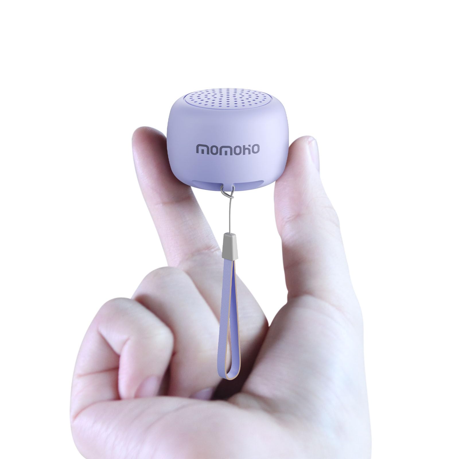 MOMOHO Mini Bluetooth Speaker, Tiny Portable Speaker with TWS, Small Wireless with Built in Mic, for Gift Travel Outdoor Laptop (Purple)