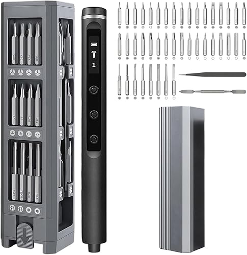 Miniatura 2 de Juego de mini destornilladores eléctricos, juego de destornilladores de precisión, almacenamiento magnético, kit de herramientas de reparación