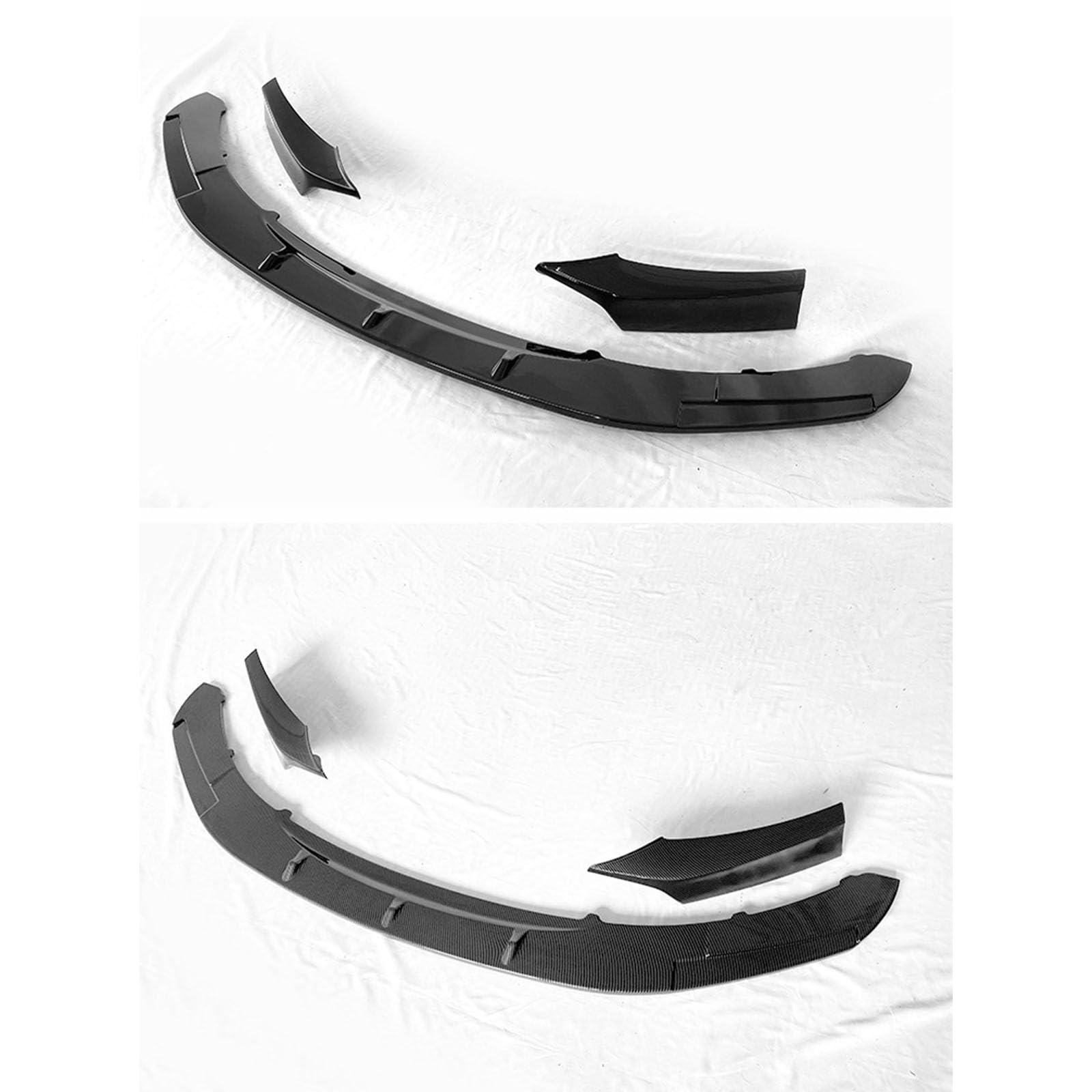 Kompatibel mit BMW 1 Series F20 Early Sport M135i MP Style 2012-2014, Frontstoßstangen-Spoilerlippe, Auto-Unterkörper-Kit-Splitter, B Carbon Fiber Look