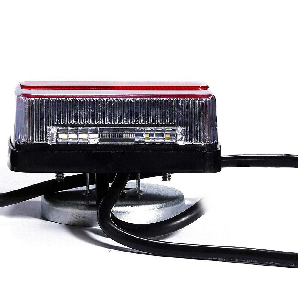 Faros traseros LED de 12 V para matrícula de coche, luces de marcha atrás, luz de marcha atrás, intermitentes (7 polos, cableado de 7,5 m)