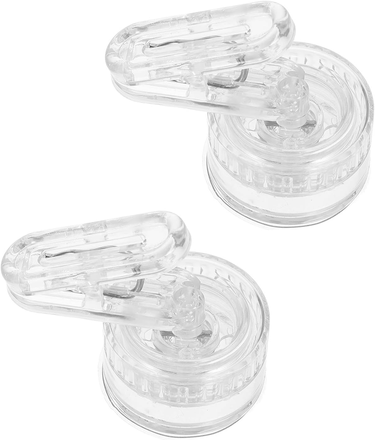 2pcs Rotatable Plastic Wall-Mounted Glove Holder with Dual Clip Structure and Suction Cup Hooks for Kitchen Use, Secure Clip Design for Dish Gloves and Towels, Easy Installation