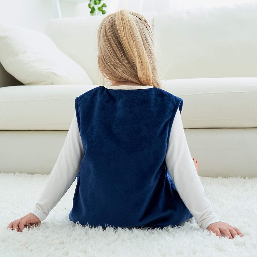 MICHLEY Toddler Sleeping Sack with Feet Newborn Infant Sleeveless Sleeping Bag 2-way Zipper Baby Wearable Blanket for Walkers,Dark Blue Owl,3-5T