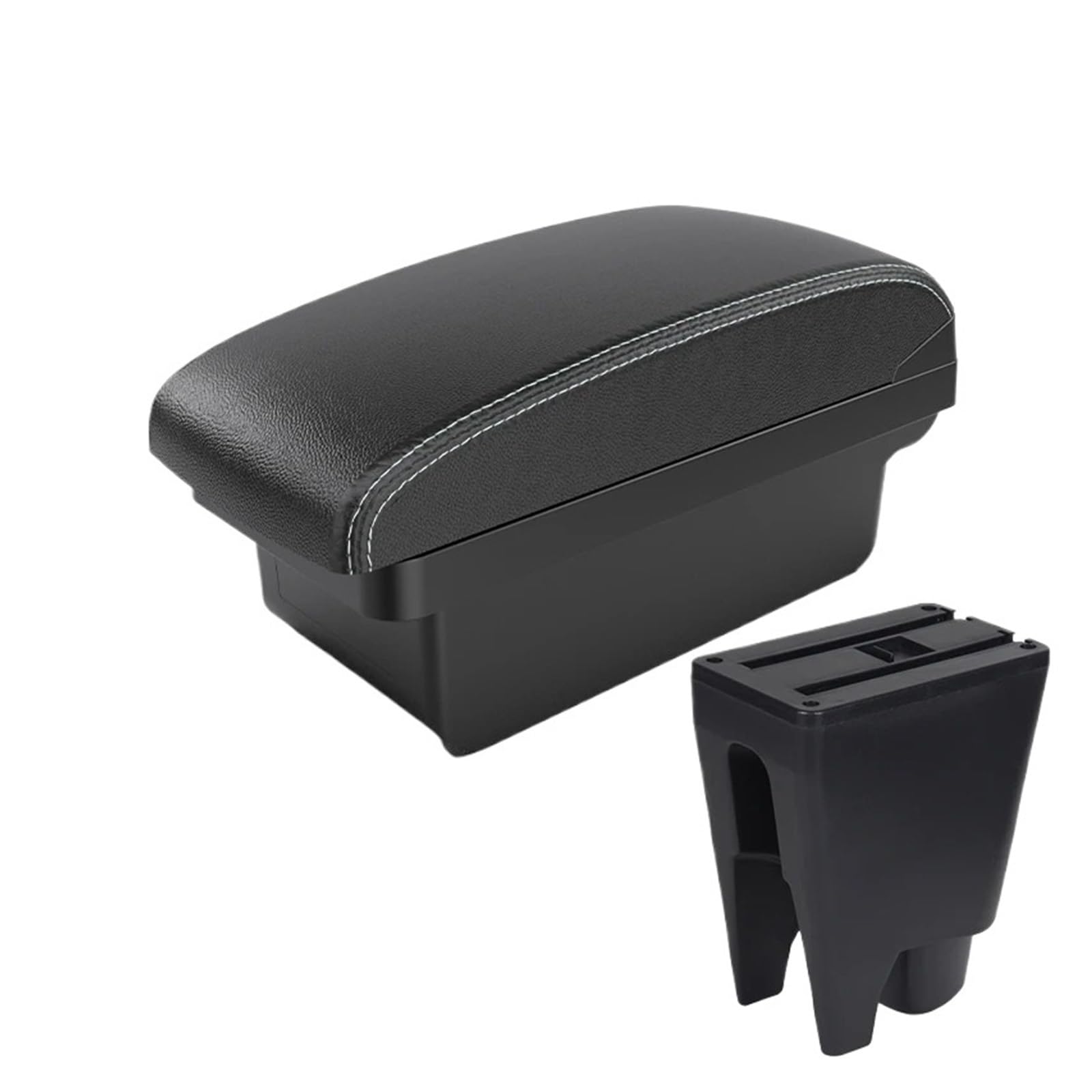 Umdjju A3 Black White Nousb For Peugeot 107 Armrest Box Interior Car Center Storage Usb Car-Styling Decorat Car Centre Console Armrest Box(A3 Black White Nousb)
