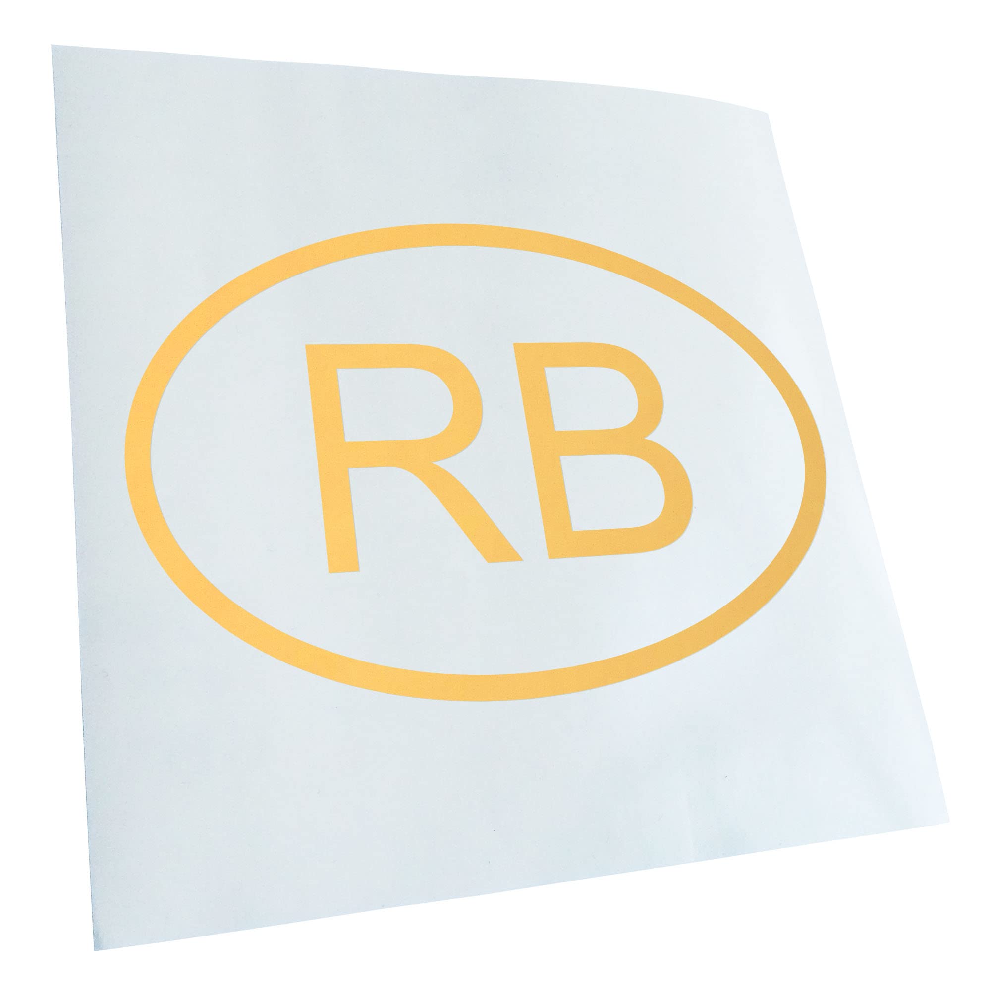 Kiwistar - Car Sticker - Gold Chrome - 30 x 20 cm Botswana RB - Rear Window Car Sticker Weatherproof for Car Truck Moped Truck - Sticker Exterior Self-Adhesive Tuning Accessories for Window Vehicle