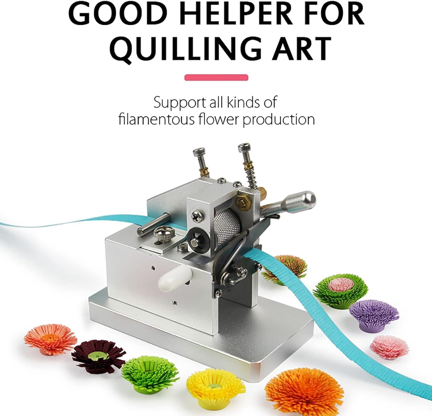 Manual Paper Art Tassel Paper-Rolling Machine, 3D Colorful Manual Paper Quilling Mchine, Handmade Unique DIY Crafts Scrapbooking Tools