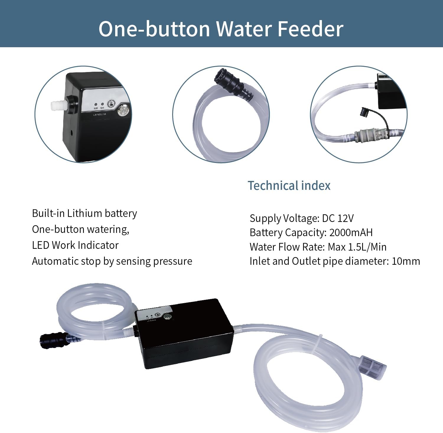 one-Button Water Feeder Equipped with Battery Watering System for Forklift