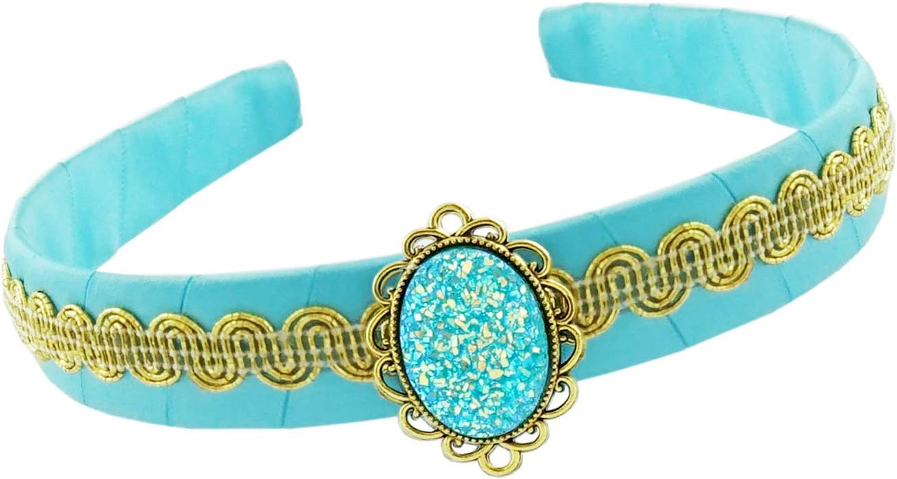 Jasmine Aladdin Costume Accessory Set - Headband Crown and Bracelet Jewelry