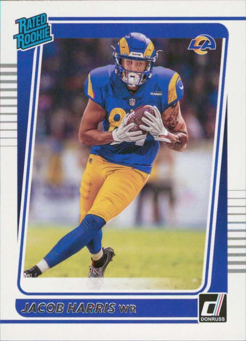 2021 Donruss #290 Jacob Harris Los Angeles Rams Rated Rookies NFL Football Card (RC - Rookie Card) NM-MT