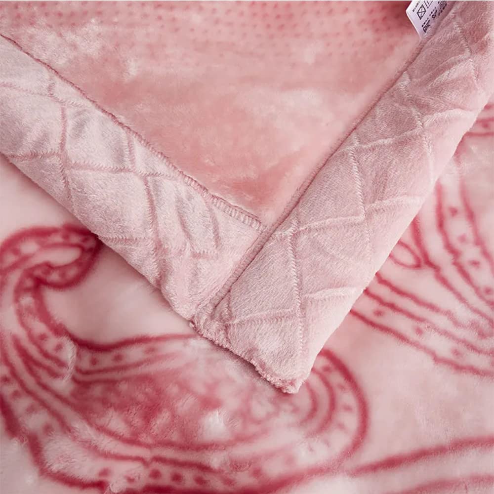 Coperta Raschel,Coperta di Peluche in Pile Invernale Caldo Ponderata King Size, Morbida Come La Seta E Calda, Coperta da Letto Raschel Reversibile A 2 Strati