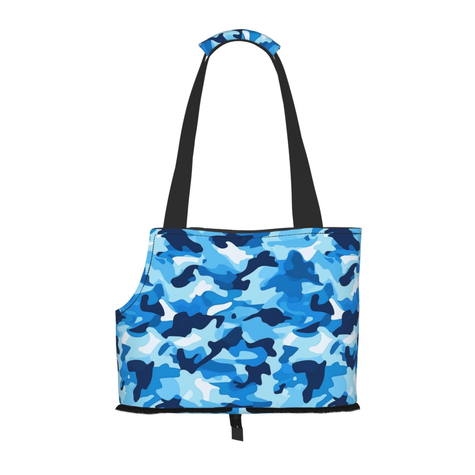 Camo Blue Pet Sling Carrier for Small Dog Cats Puppy Portable Tote Bag Pouch for Outdoor Travel Hiking