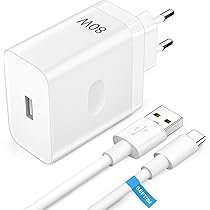 80W Caricatore Rapido con Cavo USB C 2M SUPERVOOC Charge per OPPO Find X5 X3, 2Neo, Reno12 11 F 10 8 Pro,Caricatore Rapido Charge VOOC con Cavo USB Type-C per OnePlus 12 12R 11 9 Pro Nord 2T CE 4 3 Lite