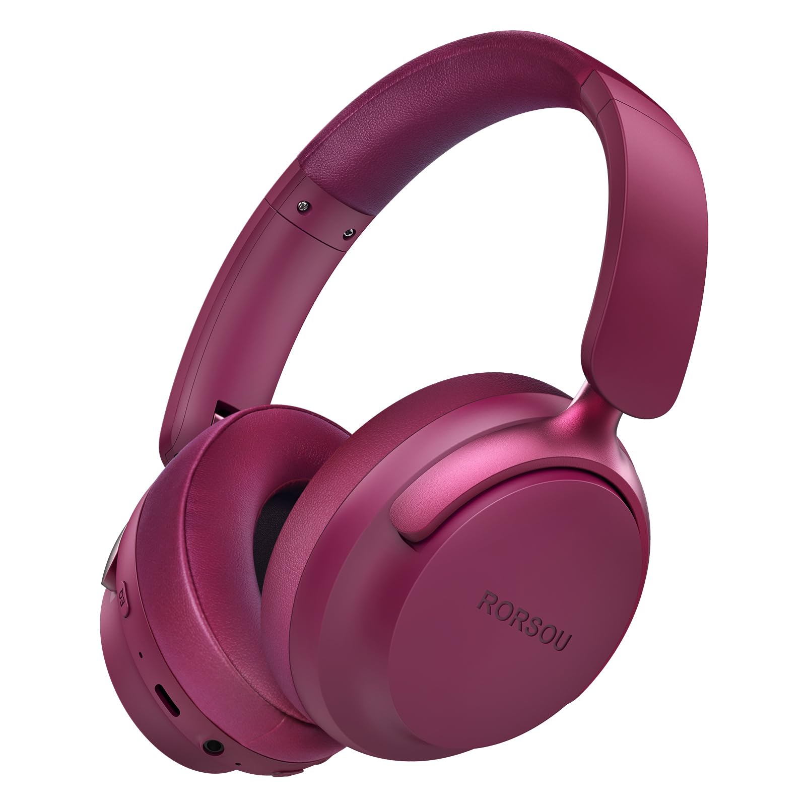 B8 Bluetooth Headphones Over Ear, 6 EQ Music Modes and 50H Playtime Deep Bass Wireless Headphones with Mic, Lightweight Folding HiFi Stereo Headset for iPad/Travel/Tablet/PC/Home Red-image-29