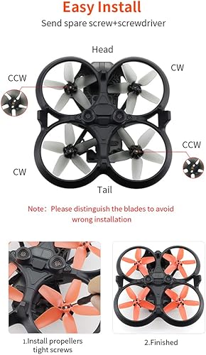 Miniatura 4 de Wtohoby Avata Drone 2925S Propellers 4 Pairs Blade Props Replacement for DJI Avata Drone Light Weight Wing Fans with Screw RC Quadcopters