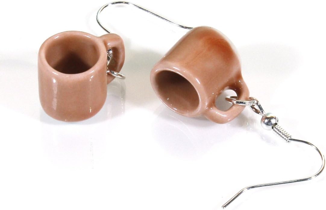 "Morning Coffee" Tiny Porcelain Tea Cup Earrings
