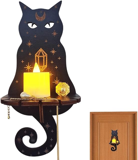 Abonda Crystal Decorative Shelf, Creative Meditation Wooden Handicraft Pendant, Home Candle Holder Decoration Crystal Display Stand
