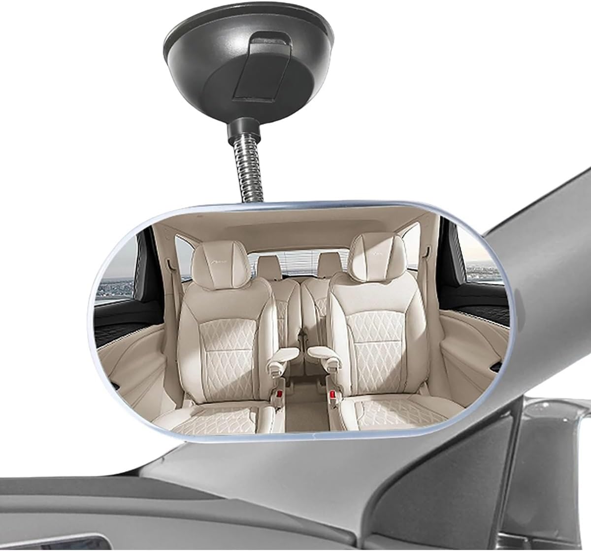 Rear View Mirror Car Rear Seat Rearview Mirror Car Interior Mirror Suction Cup 360 Degrees Rotatable Adjustable Wide View Mirror Car Rearview Mirror