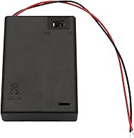 Vista 2 de Paquete de soporte de batería AA de 4.5 V, 3 fundas de soporte de batería AA de 1.5 V con cables de cable e interruptor de encendido/apagado