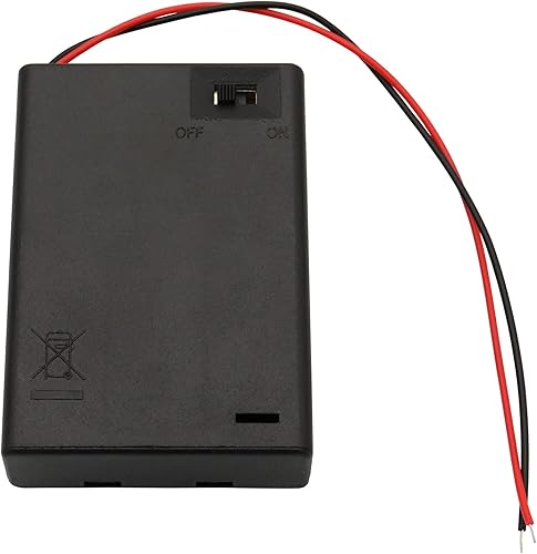 Miniatura 2 de Raogoodcx Paquete de soporte de batería AA de 4.5 V, 3 fundas de soporte de batería AA de 1.5 V con cables de cable e interruptor de