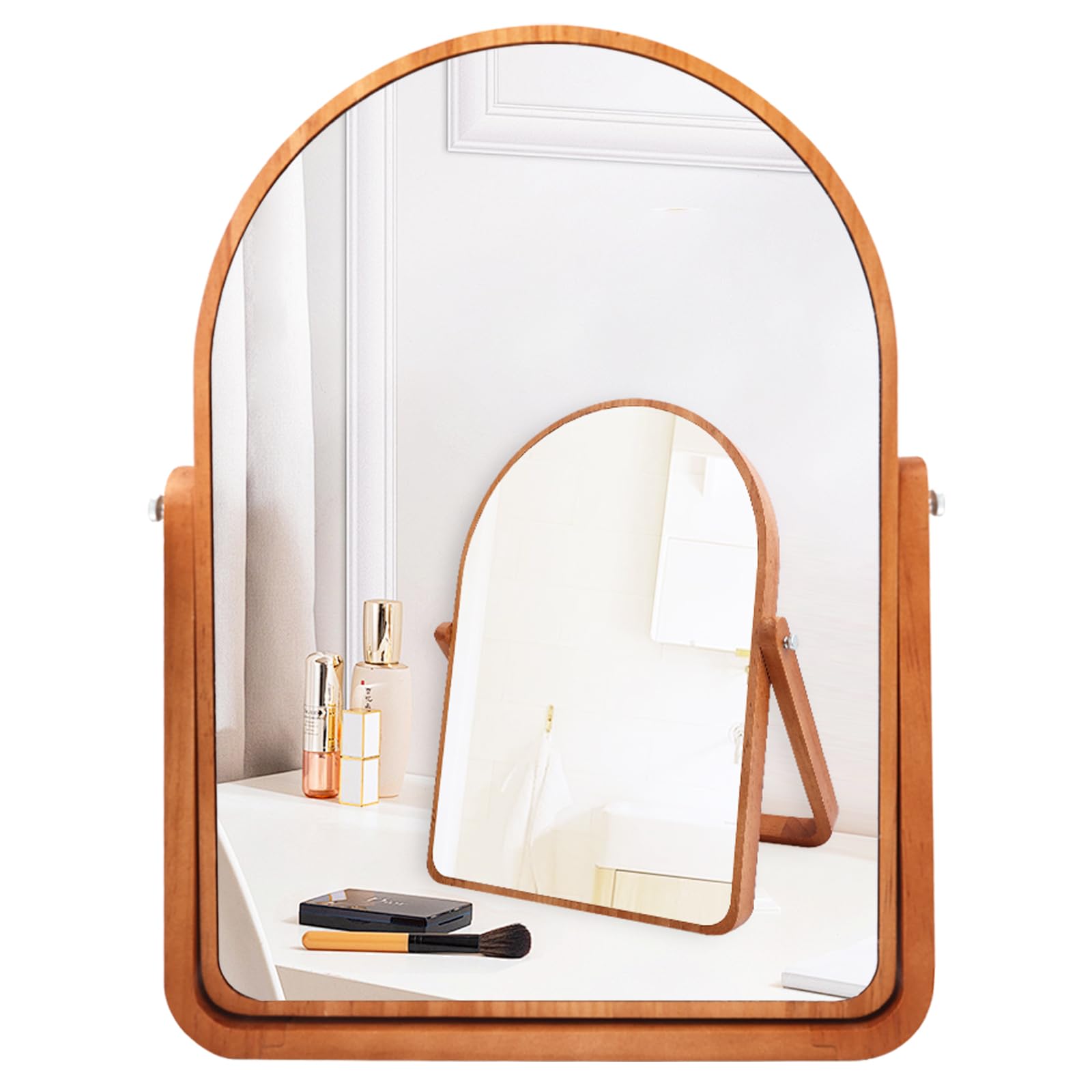 ZOROSY Table Desk Vanity Mirrors for Girl- Portable Folding Makeup Mirrors, Wall-Mounted Mirrors for Living Room, Bathroom,Bedroom (16.5" L x 12" W)