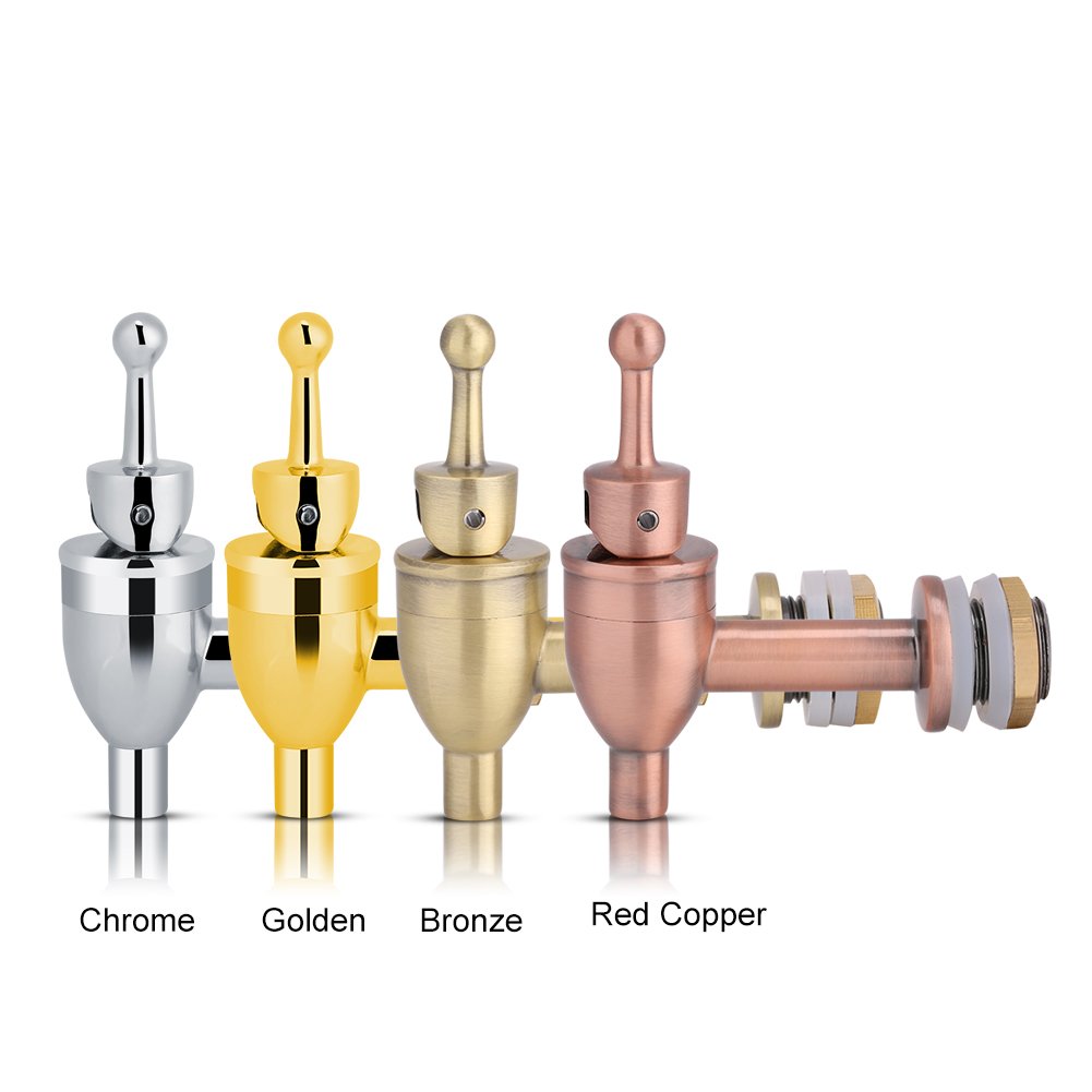 Fdit Vino Birra Rubinetto, Rubinetto di Ricambio per Erogatore di Bevande Succhi Botte di Vino per Uso Domestico e Feste (Chrome 12mm)