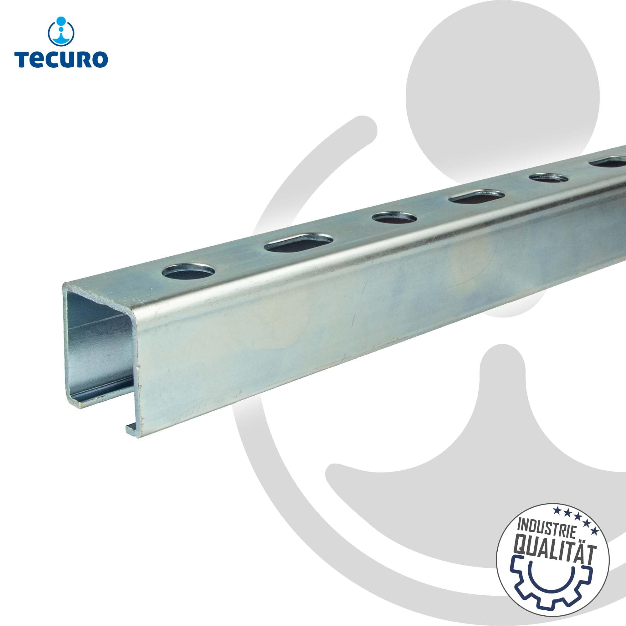 tecuro Montageschiene Typ 28/30 x 1000 mm x 2,00 mm. Stahl galvanisch verzinkt C/U-Profil - MOS28301000