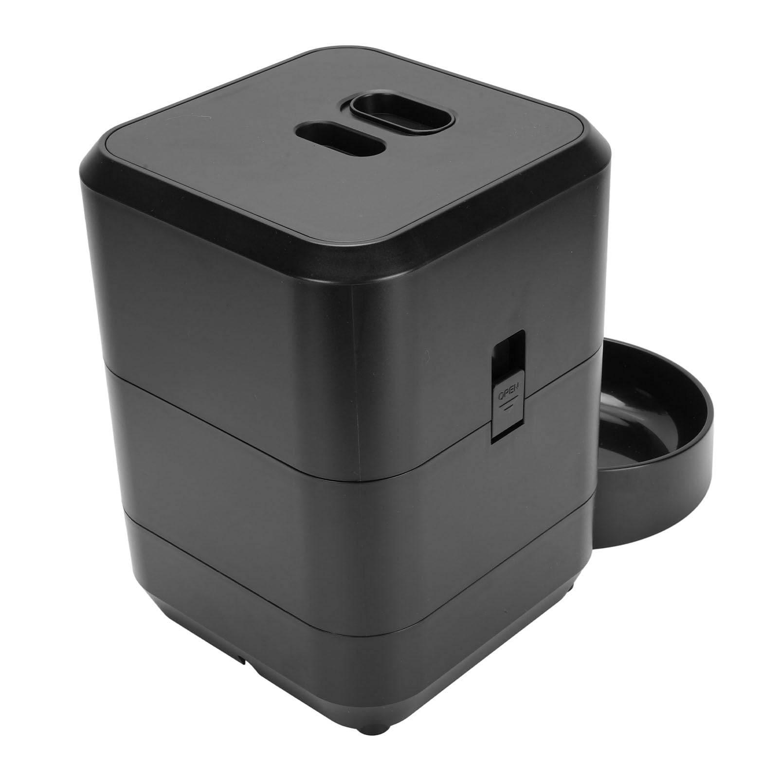 Automatischer Katzenfuttermittel, WiFi Dog Troy Food Spender mit Zeitgesteuerter Fütterung, Portionskontrolle, Haustier Auto Feeder für Katzen Kleine Hunde Haustiere (Black)