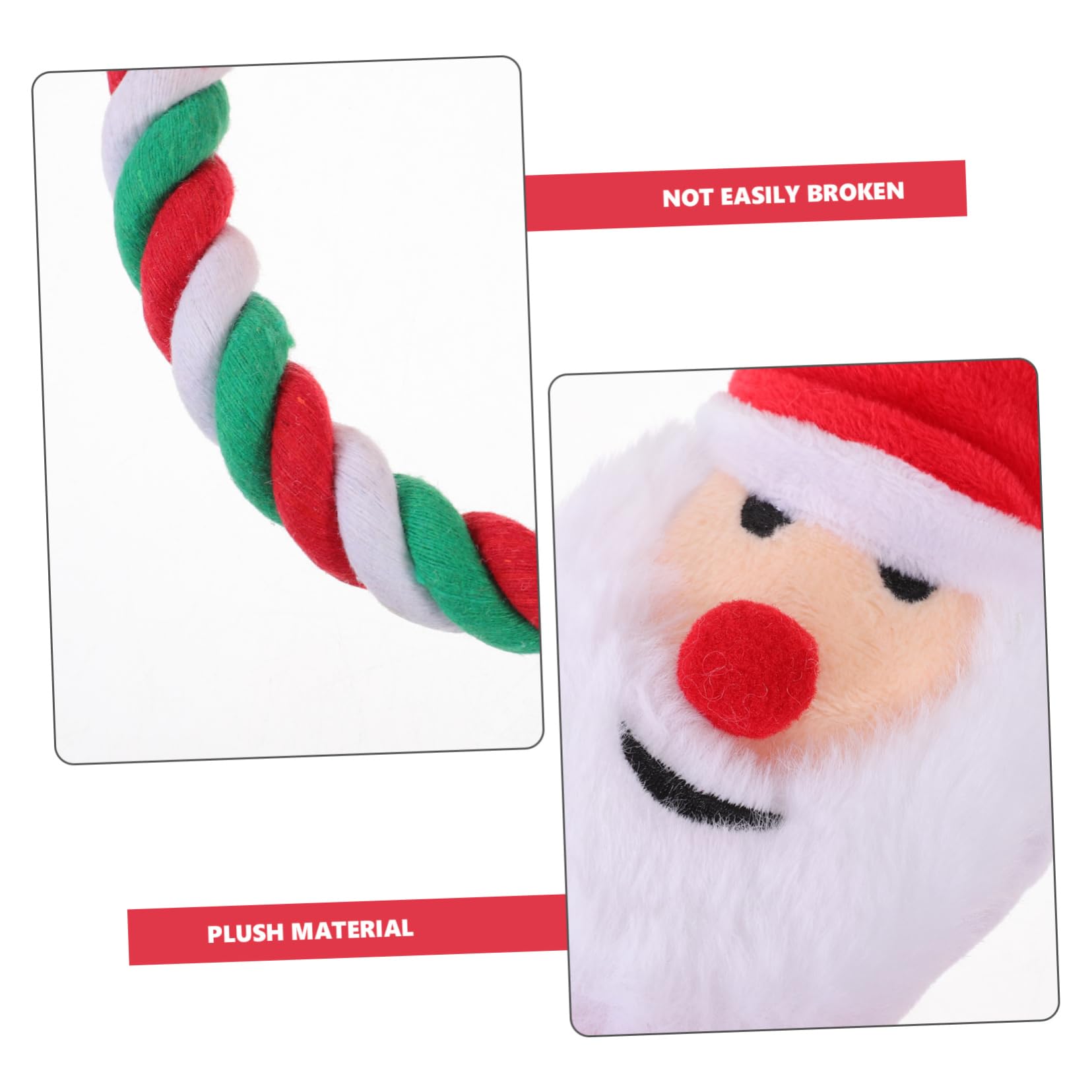 BESPORTBLE 4stücke Kautschuk Quietschspielzeug Für Hunde Weihnachtsmann-Design Interaktives Kauspielzeug Für Welpen Und Hunde Langlebig Unterhaltsam Und Zahnreinigend Für Spiel Und