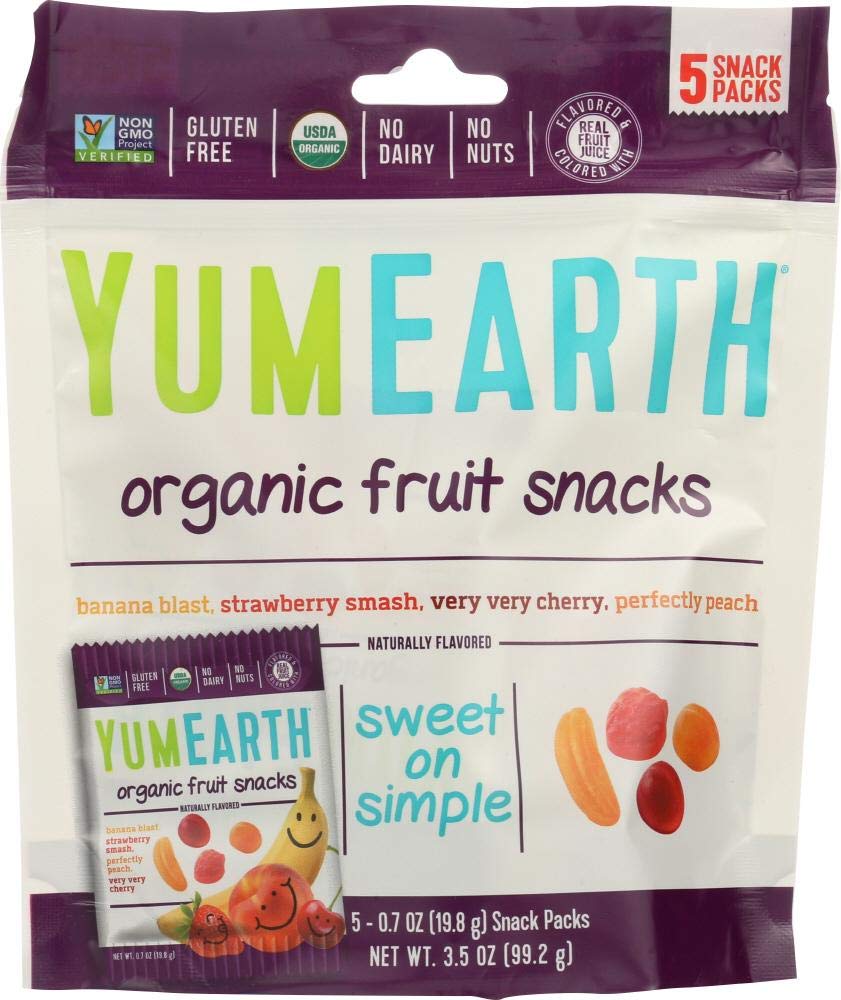 YUMEARTH ORGANICS, FRUIT SNACKS,​OG2 5/.7 OZ