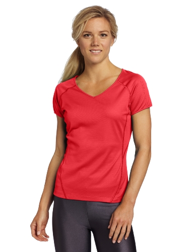 T-Shirt Moto Tech Salomon Femme Cerise XS – Vêtement running cyclisme respirant léger