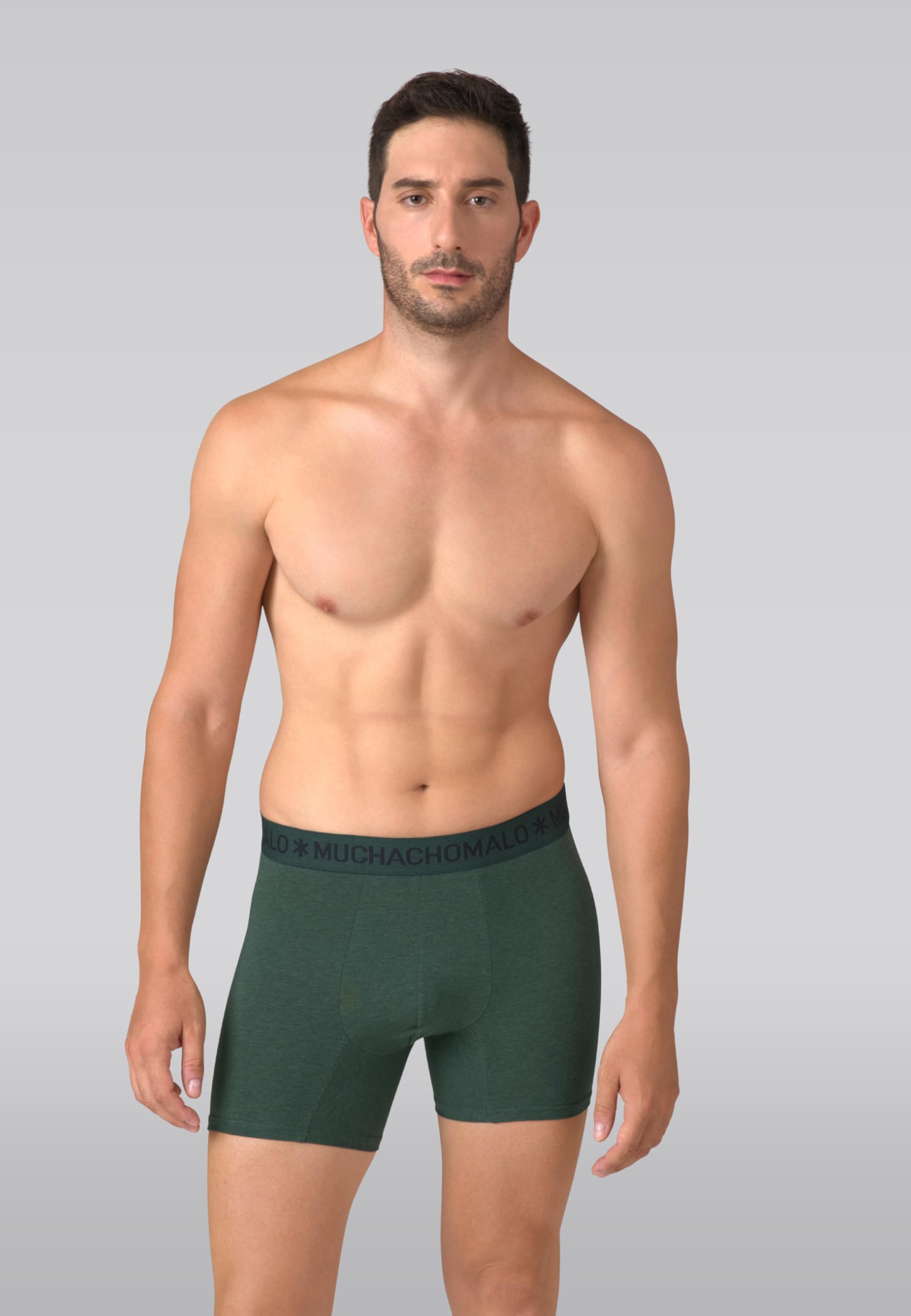 Muchachomalo Calzoncillos para Hombre, Ropa Interior Lisa de Algodón para Hombre, Pack de 3 Unidades, Bóxers Lisos de Corte Clásico con Cintura Elástica