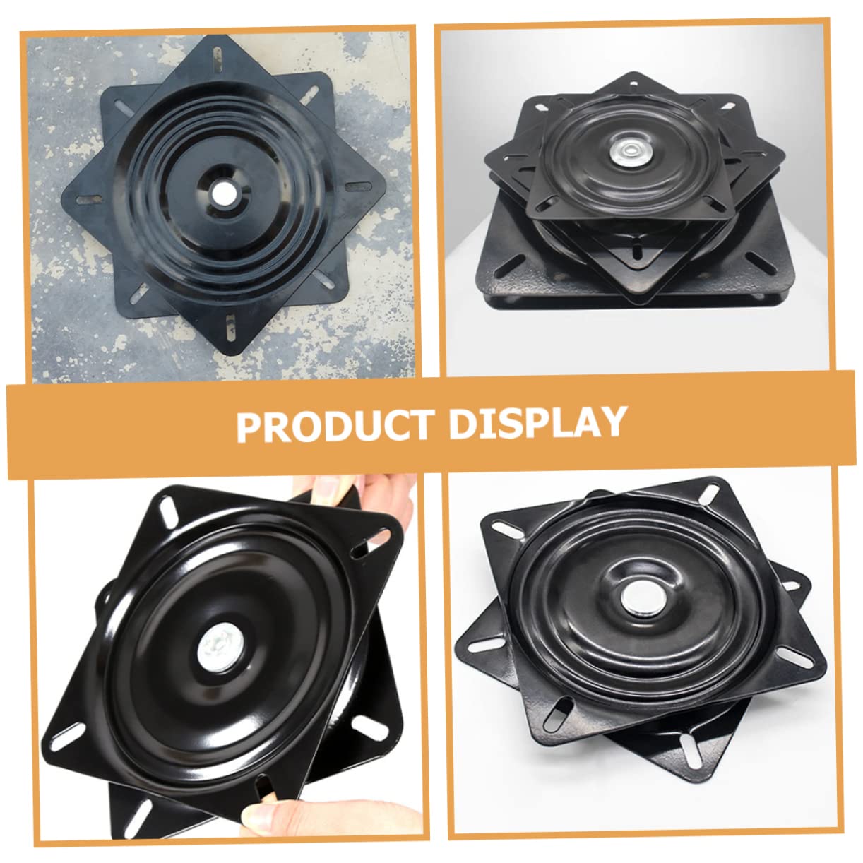 ULDIGI Swivel Seat Base Modern Bar Stools Swivel Plate Noiseless 360° Rotation Sturdy Steel Construction Easy Install for Furniture