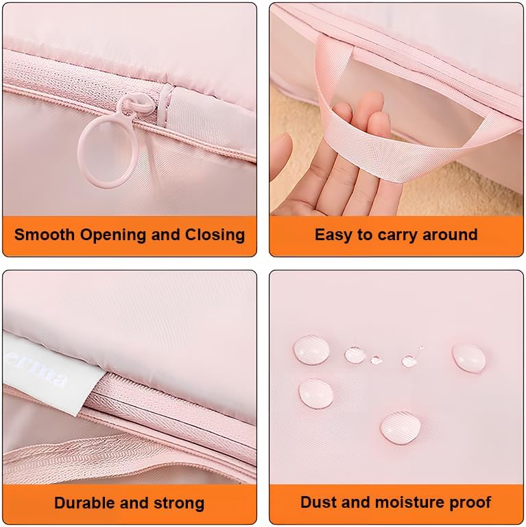 Miniatura 5 de 6 Set Compression Packing Cubes for Travel, Compressible, Lightweight, Space-Saving Luggage Organizer Bags for Organizing Clothes Shoes, Travel