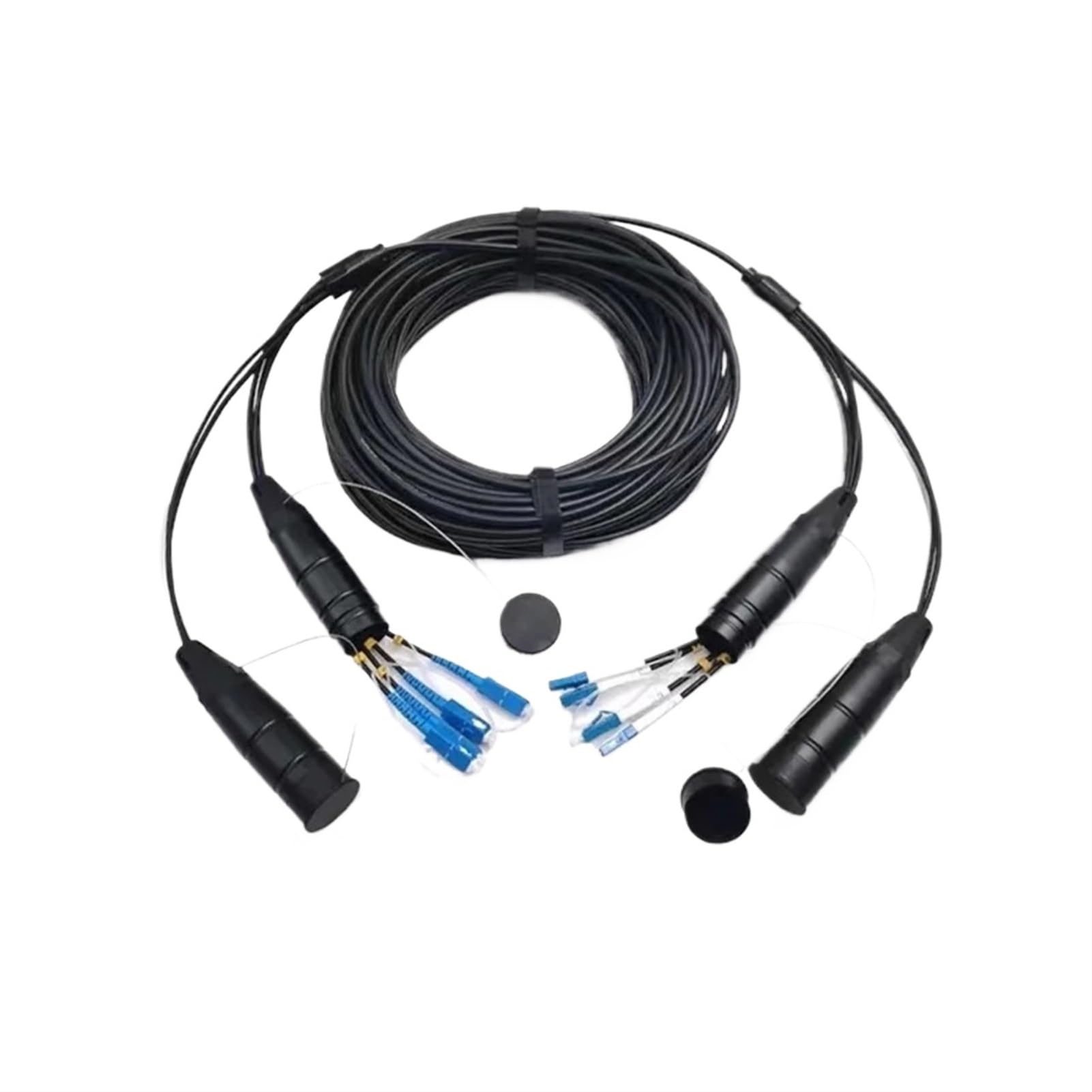 SONGLIANG Outdoor Patchcord 200m 4/6/8 Cores Armored LC SC FC/A SM LSZH TPU DVI Waterproof Connector CPRI Jumper Optical Fiber Extender(4 cores TPU SC-SC)