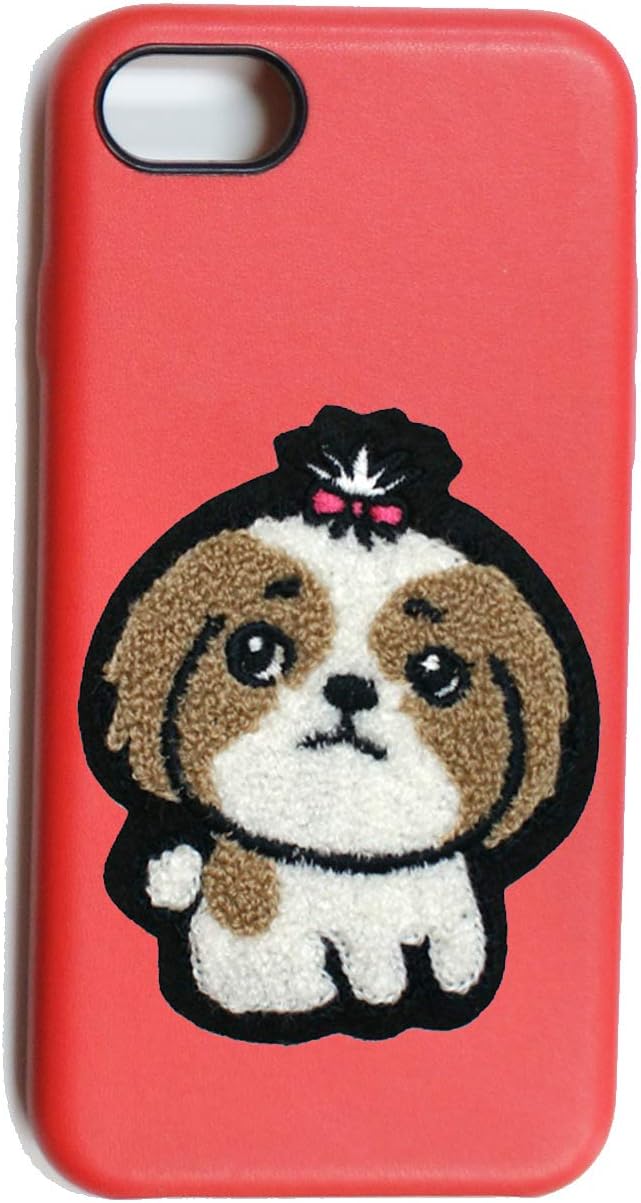 Shih Dog Leather Smartphone Case for iPhone Xs Max, Red