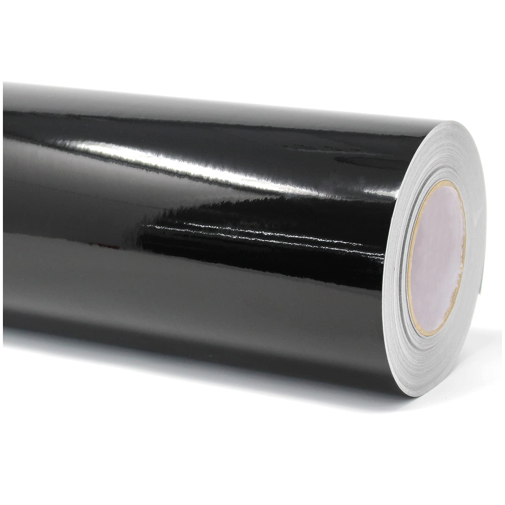 Finest Folia (6€/m² Plotterfolie Möbelfolie glänzend Glanz Klebefolie Küchenfolie selbstklebende PVC Folie 63cm Medienbreite (070 Schwarz, 10 Meter)