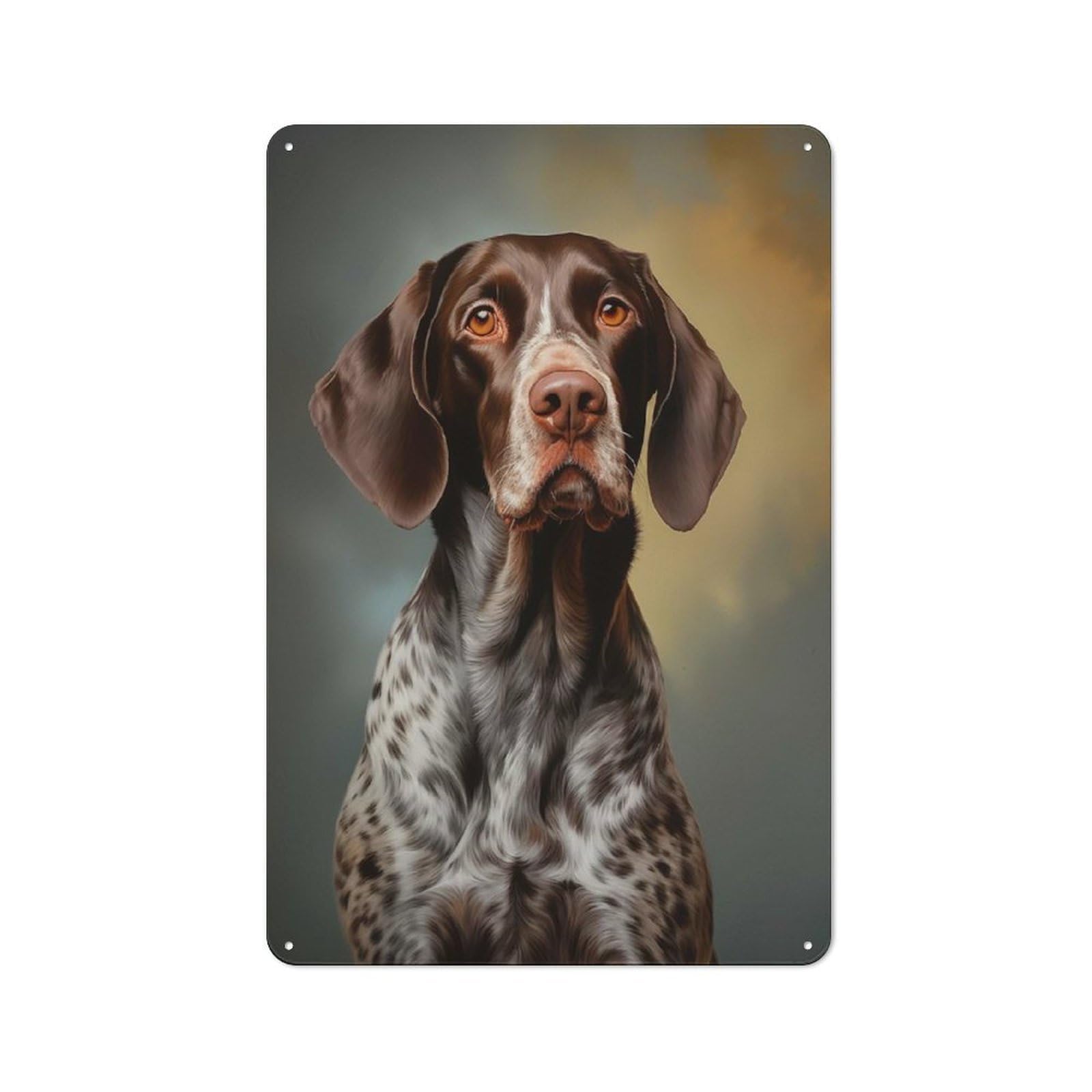 Junmoney German Shorthaired Pointer 30X20cm Retro Tin Sign With For Living Room Or Hallway, A Decorative Metal Sign For Living Rooms And Hallways