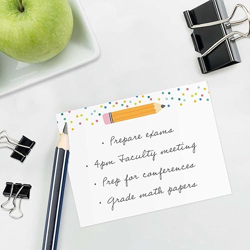 Miniatura 6 de Cute Teacher Icons - Bloc de notas adhesivas de 4 x 3 pulgadas, reposicionables, 50 hojas por bloc, juego de 6 diseños, fabricado en Estados Unidos