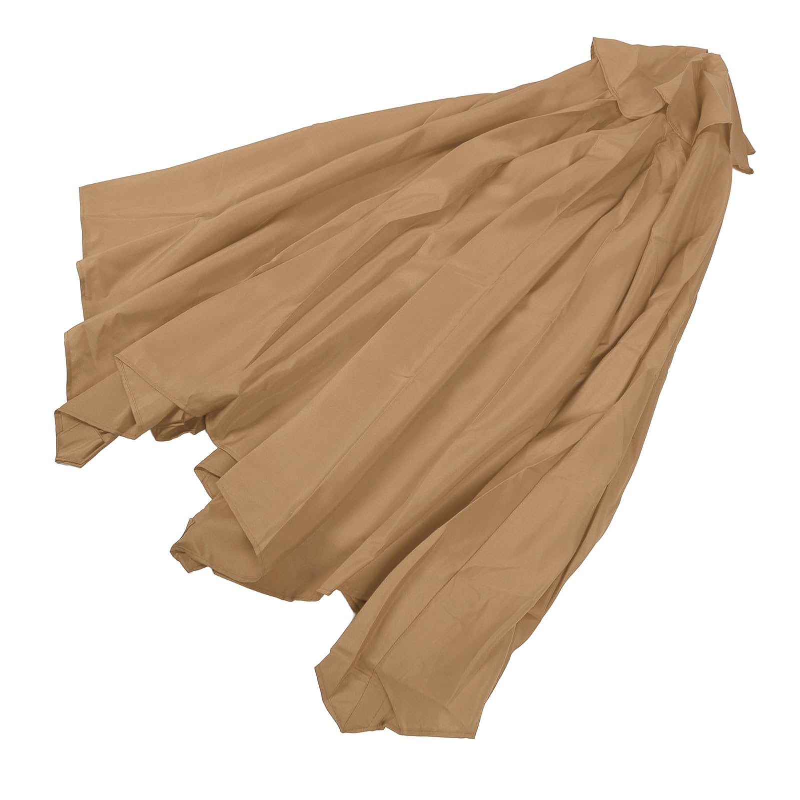 Tettoia per ombrellone da Esterno per Patio, Ricambio, Copertura per ombrellone da Giardino, Tessuto Antipioggia, Ampia Copertura, per ombrellone a 6 Stecche, Materiale Robusto e (caffè)