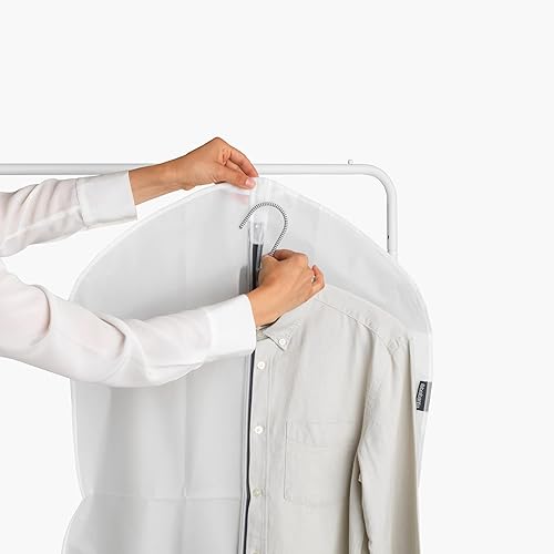 Miniatura 3 de Brabantia Paquete de 2 bolsas protectoras de ropa medianas transparentes para colgar ropa (blanco) para almacenamiento de armario, se adapta a