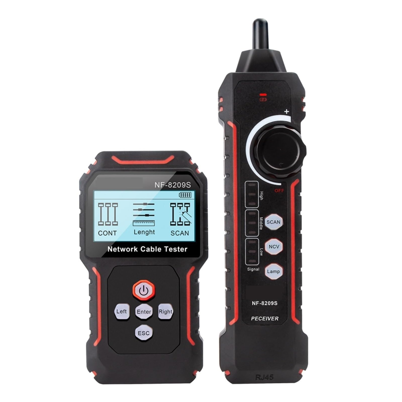 LCD-Netzwerkkabeltester, Draht-Tracker, Aktuelle Kabellänge, Kabel-Tracker, Multifunktionales Tester-Tool Leicht Und Tragbar
