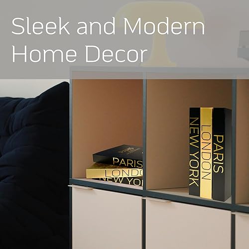 Miniatura 4 de Juego de 3 libros decorativos para decoración del hogar Exhibición decorativa de tapa dura libros falsos para estantería y mesa de café Lámina