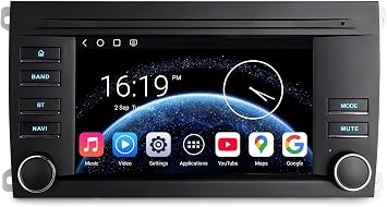 7" Qualcomm Android 14 8-Core Car Stereo for Porsche Cayenne 955 957 Radio Sat Nav Wireless Carplay & Android Auto DSP Bluetooth Wifi SWC Canbus DSP Touchscreen 4GB RAM 64GB ROM