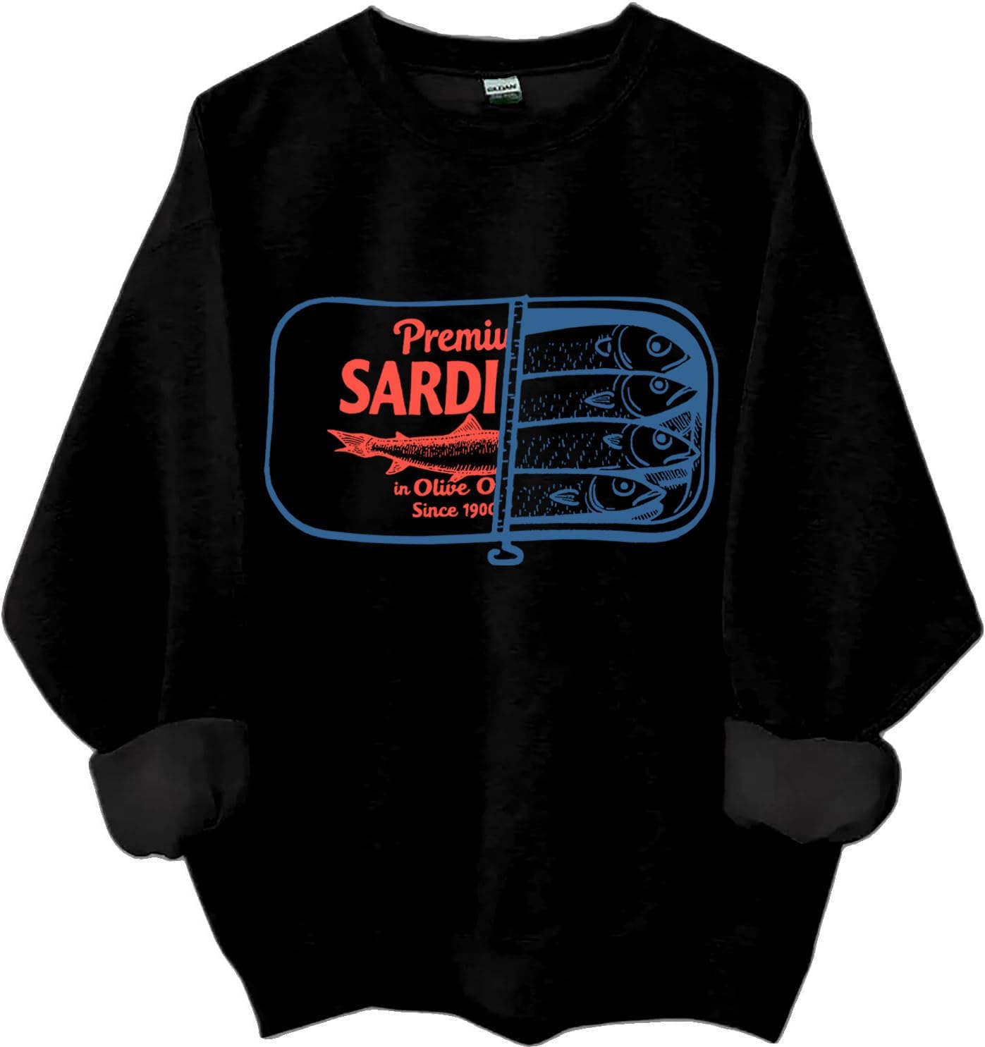 Sardine Sweatshirt & Hoodie, Funny Vintage Graphic Sardine Tinned Fish Shirts Women Man