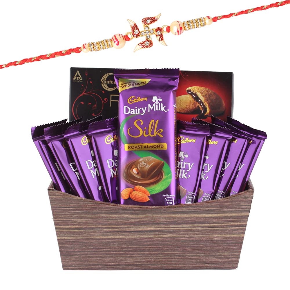 See full amazon price history chart for Astonished Retail Creamy Dairy Milk Silk with Chocolaty Dark Fantasy | Swastik Rakhi with Chocolate for Brother | Rakhi Chocolate Hamper | Roli, Chawal, Chandan, Misri | 264123 Astonished Retail Creamy Dairy Milk Silk with Chocolaty Dark Fantasy | Swastik Rakhi with Chocolate for Brother | Rakhi Chocolate Hamper | Roli, Chawal, Chandan, Misri | 264123 (B09B66VR4R) Amazon Price History, Amazon Price Tracker