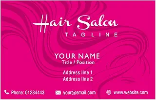 Hair Beauty Salon PersonalisedビジネスカードカスタムプロフェッショナルVisiting Cardピンク – フロント 1000 Cards-Matt